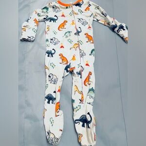 Free Birdees colorful Dinosaur print bamboo footie 3-6 months